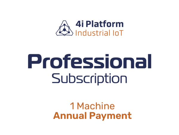 4i Platform: Explore our Professional Subscription with a cost-effective annual payment for 1 machine
